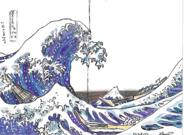 Arts Design - La Grande Vague de Kanagawa inspiration Hokusai